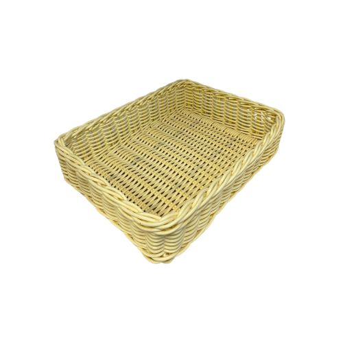 RECTANGULAR BEIGE COMPOSITE BASKET 40*30*10 CM