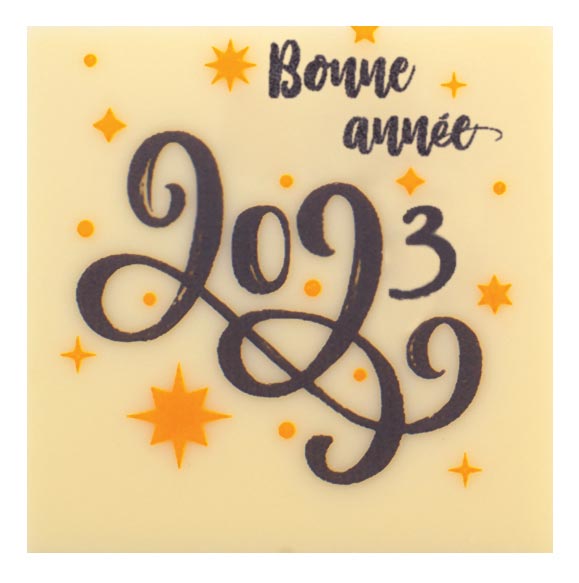 060424 PCB CARRÉS CB BONNE ANNÉE 4,5 CM 120PCES ***S/CD***