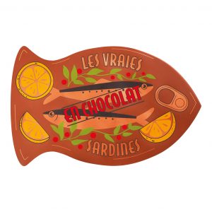 074020 PCB FEUILLES IMPRIMES LES VRAIES SARDINES POUR TABLETTE POISSONS 16,2X10,2CM 10PCES ***S/CD***
