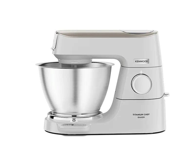 KENWOOD KVL65.001WH ROBOT TITANIUM CHEF BAKER XLBOL INOX 7L, GEÏNTEGREERDE WEEGSCHAAL, INTERFACE 1200W