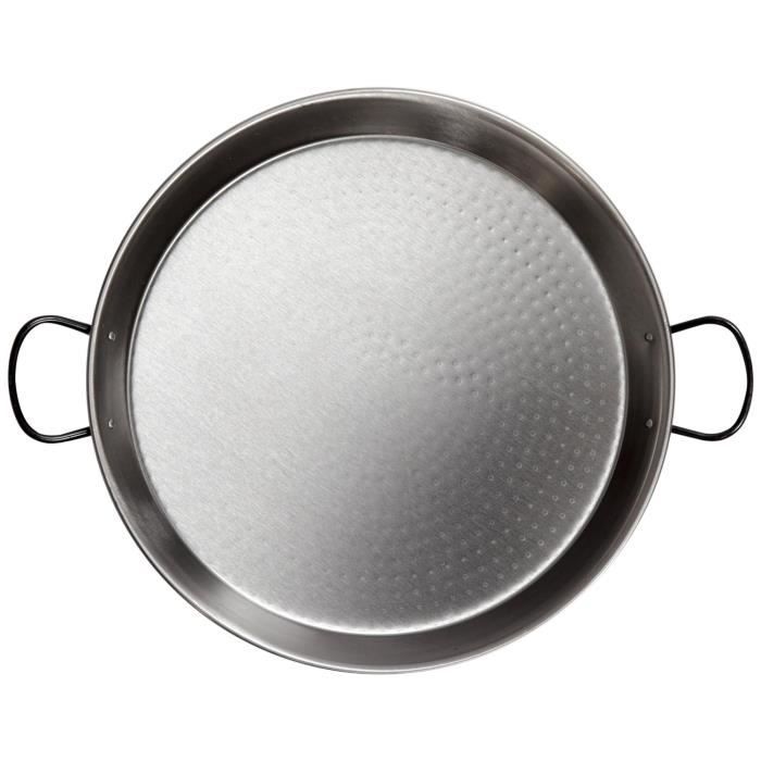 80CM STEEL PAELLA DISH WITH 2 HANDLES - 40 SERVINGS