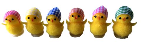 POUSSINS JAUNES FOULARDS 3CM BTE 36PCES