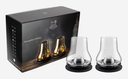 PEUGEOT WHISKY EXPERIENCE SET 2 GLASSES + 2 MATT BLACK COOLING COASTERS