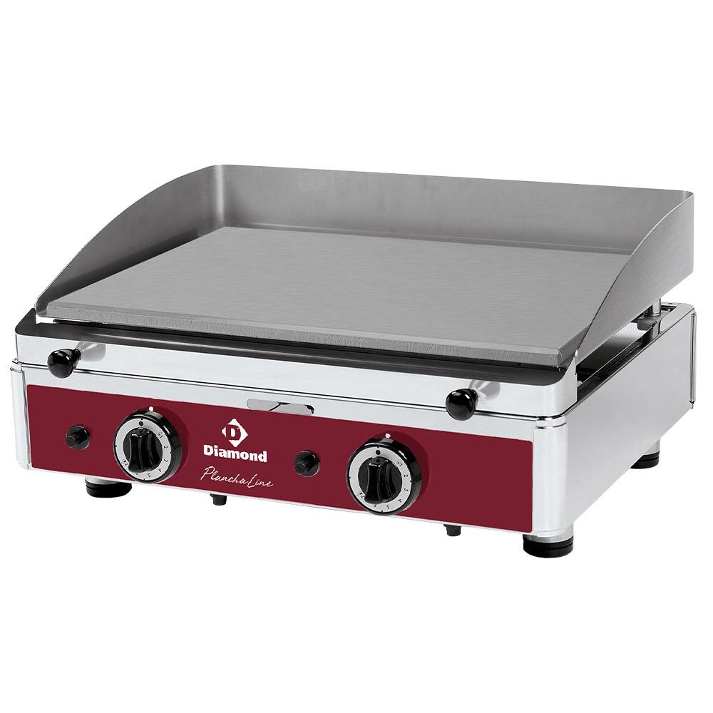 DIAMOND PLANCHA ACIER 15MM - GAZ - 2X2.9KW -555X400MM - EXT.620X510XH305MM