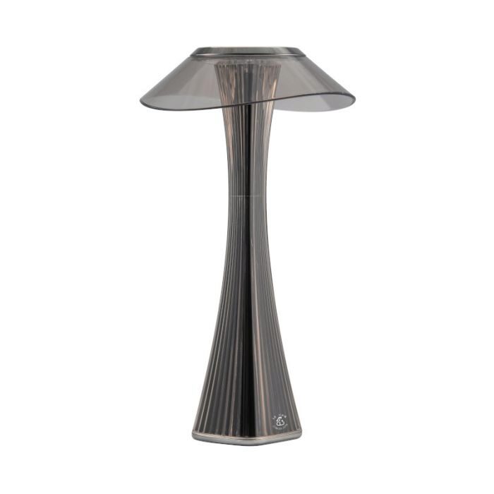 *FF*ASTREO LAMPE LED ACRYL/ABS PLISSE 27.5CM ANTRACITE