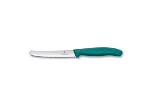 VICTORINOX COUTEAU TABLE/TOMATES 11CM VERT BOUT ARRONDI