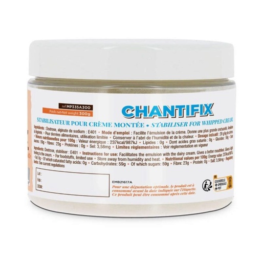 [54300507] CHANTIFIX STABILISATEUR POUR CREME CHANTILLY POT 90GR