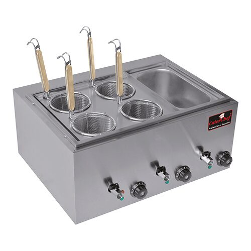 [55042341] CATERCHEF PASTA COOKER 1 SAUCE TUB + 4 BASKETS 3000W