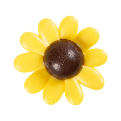 [08054046] *FF*1035131 TOURNESOL JAUNE 3D CHOCOLAT 5CM 24 PCES ***S/CDE***