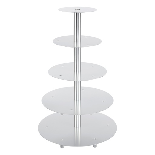 [51903057] 5-TIER ROUND ALUMINUM CAKE STAND