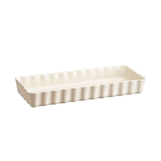 [57690012] EMILE HENRY CINNAMON TART MOLD CLAY 36X15XH4CM WHITE