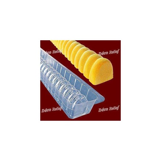 [08074073] BUB13 PVC FLUTED LOG MOULD 50X4X4CM - 12PCS