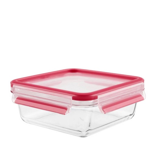 [57660919] TEFAL AIRTIGHT GLASS BOX 0.80L SQUARE/RED