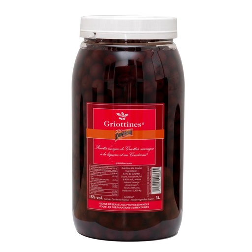[01010439] GRIOTTINE CHERRIES 15% WITH COINTREAU EXCISE INCLUDED 3 L