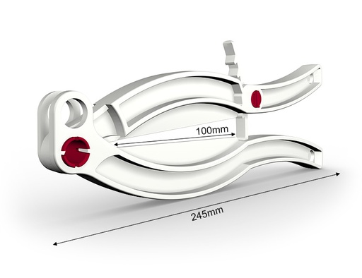 [53800987] PINCE DE FERMETURE SACHET GRIPPER BLANC 100MM