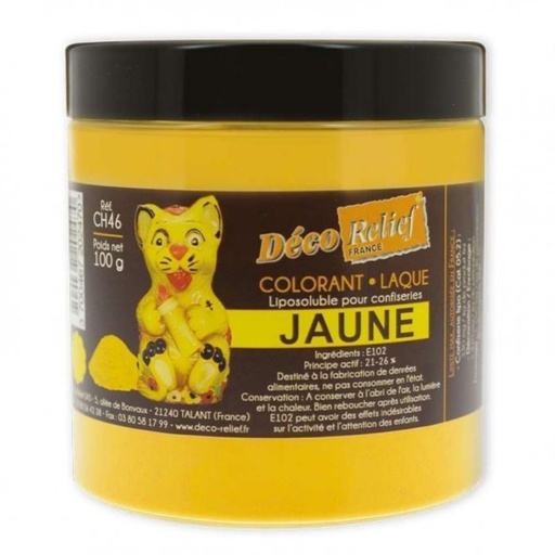 [70409307] POWDERED LACQUER DYE FOR YELLOW CHOCOLATE100GR CH 46