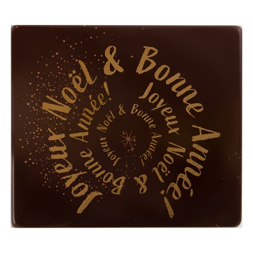[08054646] 2015641 JOYEUX NOEL & BONNE ANNÉE LOG TOPPERS 9X8CM 40PCS ***ON ORDER***