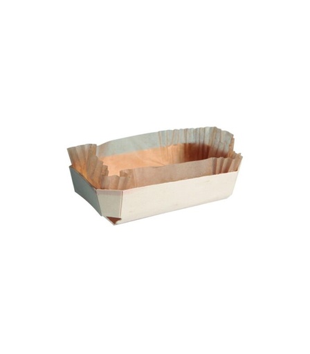 [25101014] WOODEN BAKING MOLD WITH CASE 176X114X59MM PACK OF 20PCS