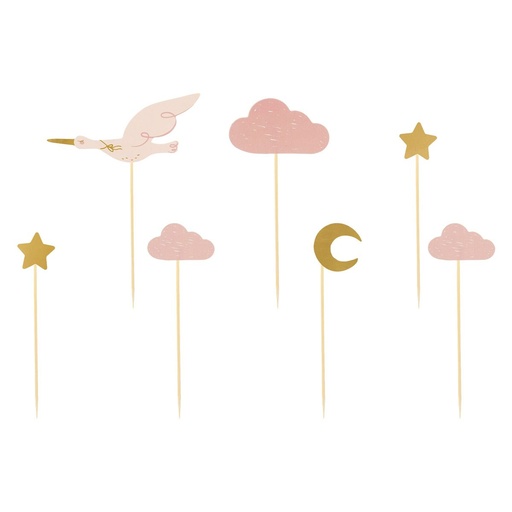 [08076004] CAKE TOPPER STORK HT 11-12CM