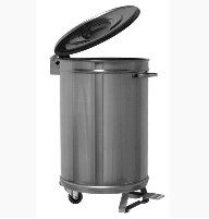 [32901426] BERTRAND POUBELLE INOX 95 L AVEC PEDALE  Ø475X H720 - POUB-PAP475-95L-C