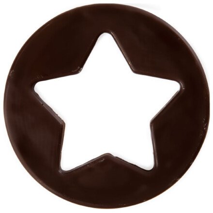 [08054455] 2015960 PLAQUETTE ETOILE OUVERTE CHOCOLAT Ø 12CM 10PIÈCES***S/CD***
