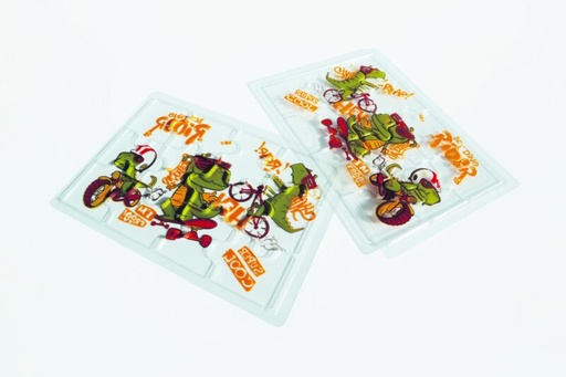 [08057730] 074037 PCB BLISTERS PUZZLES DINO RIDER 19X13 CM 10PCES ***S/CD***