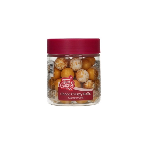 [08052523] FUNCAKES CRISPY CHOCOLATE BALLS GOLD ASSORTED 130GR