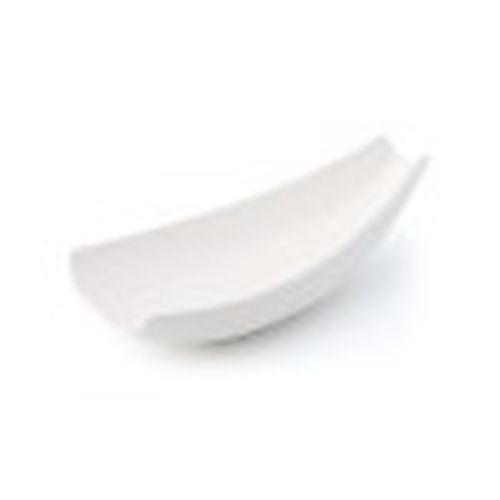 [57661110] LE COQ CASSIOPEA IVORY HOLLOW PORCELAIN BOAT DISH 23.5X11.5XH7CM