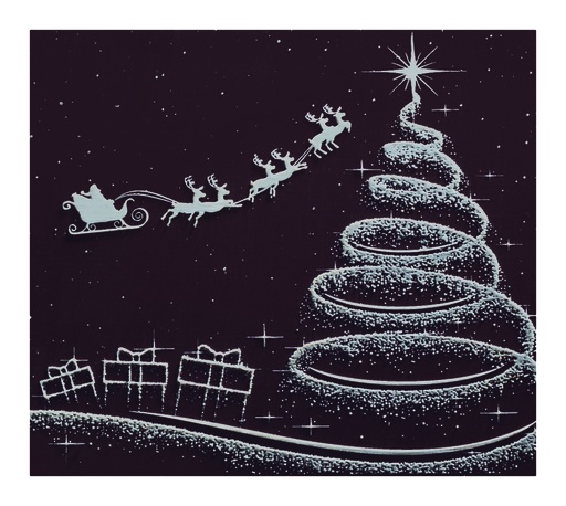 [08058042] 088023 PCB END CAPS CN WITH RELIEF CHRISTMAS NIGHT 8.5X7.5CM 72PCS ***S/CDE***