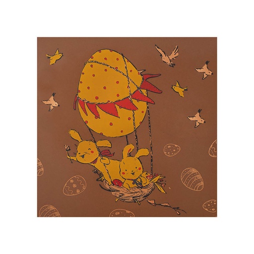 [08058297] 088177 PCB FEUILLES IMPR. EN MONTGOLFIÈRE POUR CARTES CARRÉES ET SACHETS 24PCS ***S/CDE***