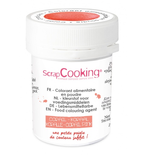 [08055641] SCRAPCOOKING HYDRO CORAL PINK FOOD COLOURING 5GR