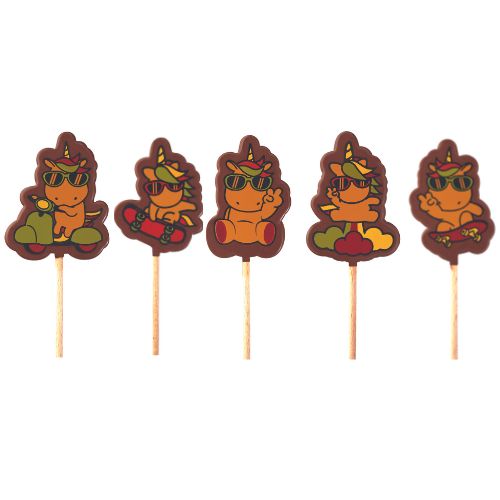 [08057256] 087066 PCB BLISTERS UNICORN LOLLIPOPS ON THE MOB STICKS 45EMP 5DESIGNS 9PCS ***ON ORDER***