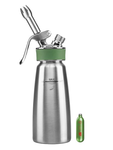[53804489] ISI SIPHON GREEN WHIP ECO SERIES 0.5L COLD STAINLESS STEEL