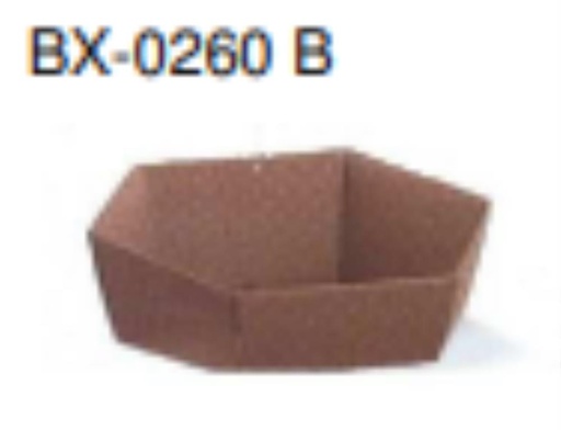 [60171835] HEXAGONAL CARDBOARD BASKET MED MOKKA CHIC29X23XHT8.5CM