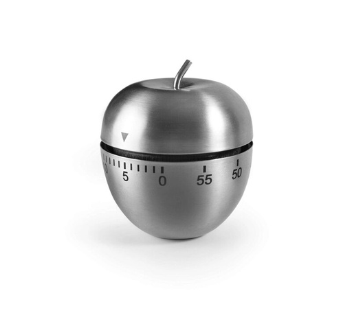 [55072147] IBILI MECHANICAL TIMER APPLE TIMER STAINLESS STEEL 6CM