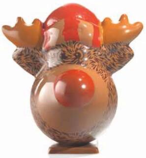 [60700706] 065242 PCB MOULES " TÊTE DE RENNE" THERMOFORMÉ 11X11 CM -± 90 G PAQUET DE 5 PCES ***s/cd***