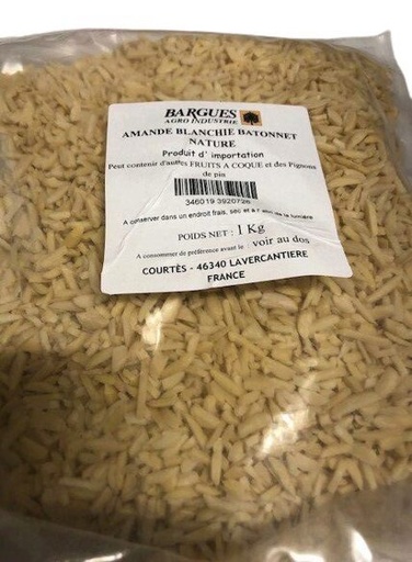 [01020059] AMANDES BLANCHES EN BATONNETS 1 KG