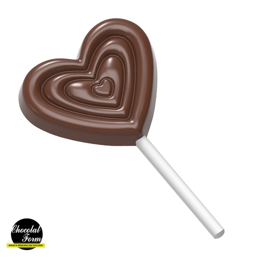 [70410620] HEART LOLLIPOP CHOCOLATE MOLD CF0248 13.5X27.5CM * 1X4 *22GR