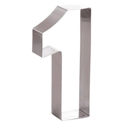 [51642131] NUMBER MOLD N° 1 STAINLESS STEEL 30CM HT4CM