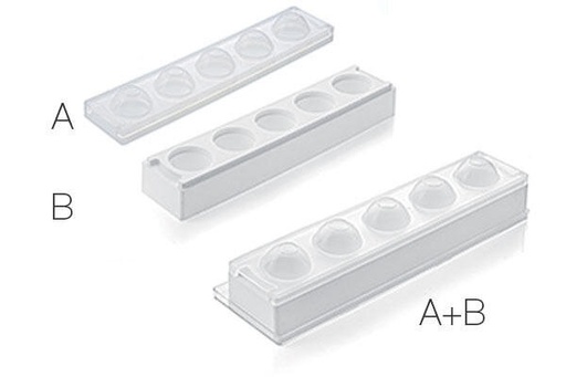 [70408692] SET OF 5 SILICONE EGGS 3D 50 X 73 MM VOLUME 100ML = SET