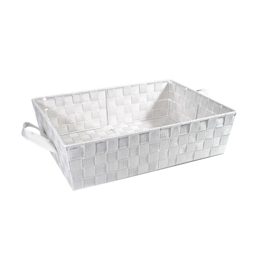 [60700786] XLG RECHTHOEKIGE MAND LICHTGRIJS TOUW 45X33XH12CM