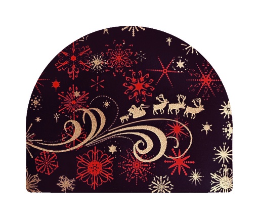 [08058104] 088107 PCB ROUNDED LOG ENDS CN STARRY NIGHT 3.95X3.9CM 140PCS ***S/CDE***