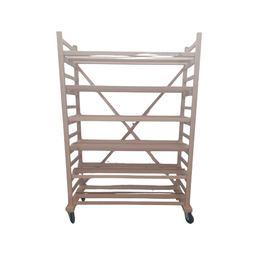 [55500220] DOUBLE BEECH BREAD SHELF 6 TIER SLATS - 120X55XH175CM