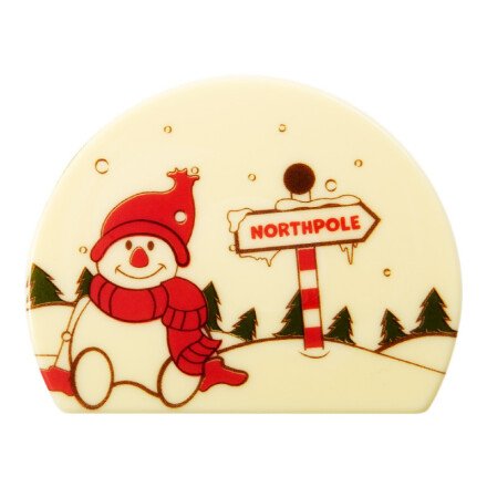 [08054472] 2015923 NORTH POLE SNOWMAN LOG TOPPERS CHOCOLATE 1X08CM 40 PIECES***S/CD***