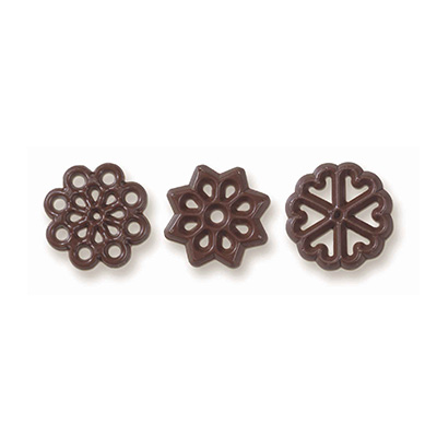 [08031209] 1012200 /71200 CHOCOLATE DECORETTE Ø 3.3CM 375PCS