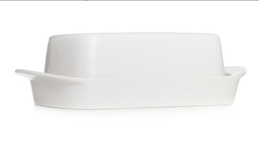 [74410095] C&T WITTE BOTERVLOOT MET DEKSEL 19,5X12XH7CM PORSELEIN
