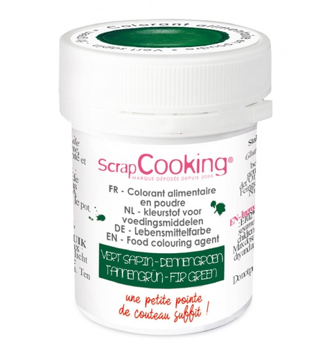 [08055649] SCRAPCOOKING COLORANT ALIMENTAIRE HYDRO VERT SAPIN 5G