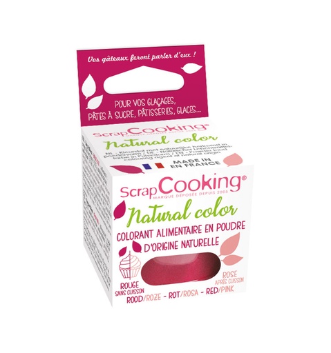 [08055653] SCRAPCOOKING COLORANT ALIMENTAIRE NATUREL ROUGE  3GR