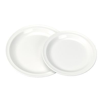 [57663936] WACA MELAMINE PLATE FLAT 19.5CM WHITE - 1924-710