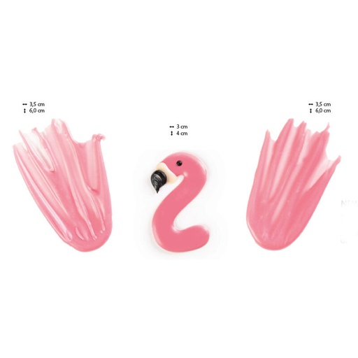 [08053993] 1034370 SET FLAMINGO CHOCOLADE 35-60MM 24SET***S/CD***